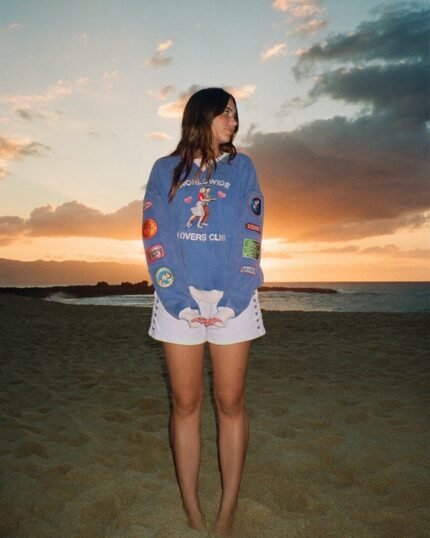 Dandy Lovers Club Crew Neck in Vintage Washed Blue
