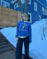 Dandy Lovers Club Crew Neck in Vintage Washed Blue