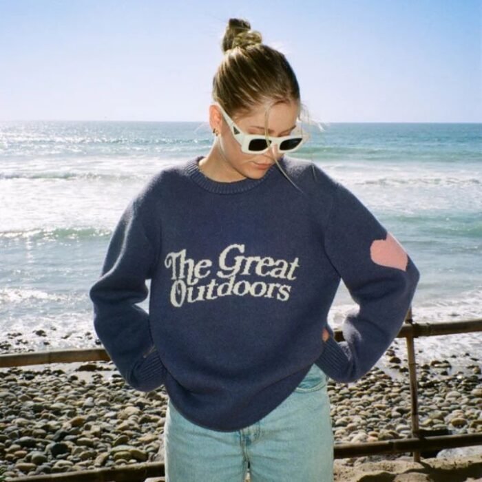 Dandy The Great Outdoors Knit Sweater in Blue