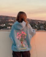 Dandy Gift Giving Oversized Lux Hoodie in Blue