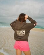 Dandy Heart on My Sleeve Oversized Lux Hoodie in Charcoal Gray