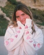 Dandy Heart on My Sleeve Oversized Lux Hoodie in Heather Gray