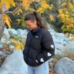 Dandy Heart on My Sleeve Puffer Jacket in Black