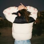 Dandy Heart on My Sleeve Puffer Jacket in Cream